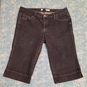 Mixit Women's Sz 12 Jean Capris, Dark Wash, Excellent Condition